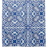 Porto Royale Classic Blue Baroque シャワーカーテン (正面)