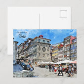 Porto Streets Portugal ポストカード (正面/裏面)