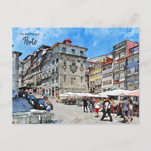 Porto Streets Portugal ポストカード (正面)