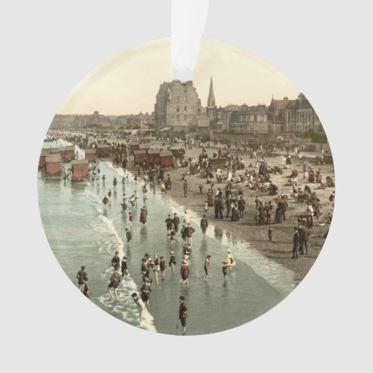 Portobelloのビーチ、エジンバラ、スコットランド オーナメント (正面)