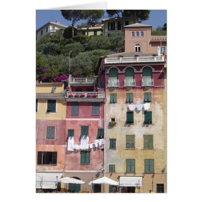 Portofinoのイタリアの空白のなすべての行事カード (正面)
