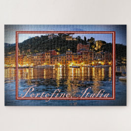 Portofino色彩の鮮やかのビュー（イタリア、夜 – 20x30） ジグソーパズル