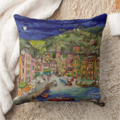 Portofino、イタリア クッション (ブランケット)