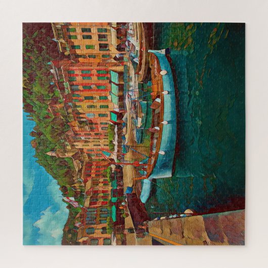 PORTOFINO – イタリア – スモールスクエア – マリーナ ジグソーパズル (縦)