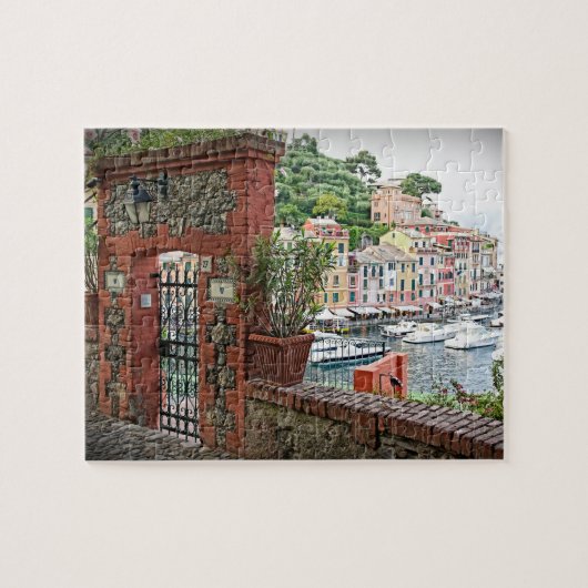Portofino、イタリア- 8x10 -への出入口110 PC ジグソーパズル (横)