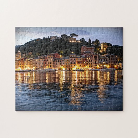 Portofino - 11x14 -の夕べの反射252 PC ジグソーパズル (横)