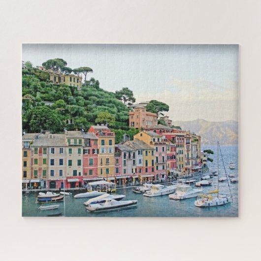 Portofino Harbor – イタリアの夏 – 16x20インチ ジグソーパズル (横)