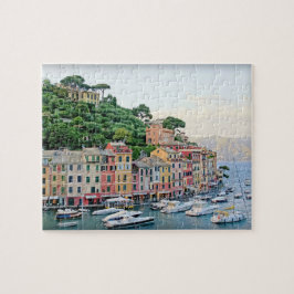 Portofino Harbor – 夏のイタリア – 8x10インチ ジグソーパズル