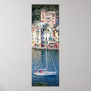 Portofino, Italia Poster 36x12へのセーリング ポスター