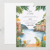 Portofino Italy Wedding 招待状 (正面/裏面)