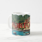 Portofino Mug Italian Riviera Seaside Coffee Cup コーヒーマグカップ (正面左)