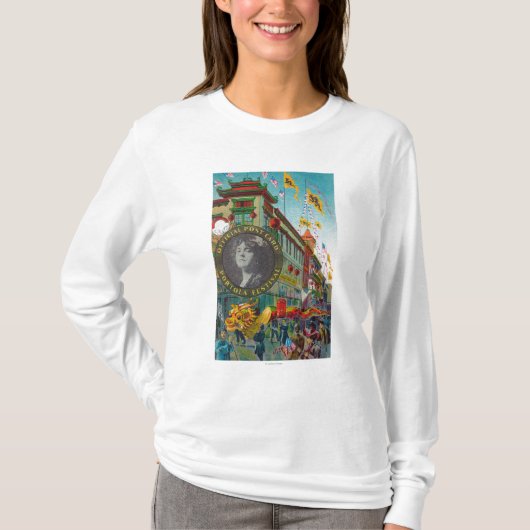 Portolaのフェスティバルのための中華街パレード Tシャツ (正面)