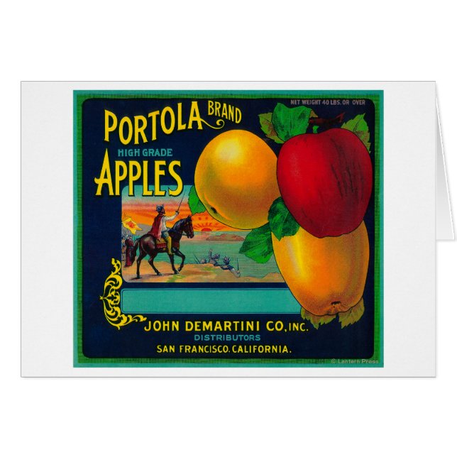 Portola Apple Crateラベル (正面横)