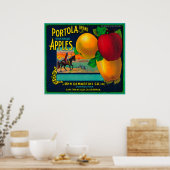 Portola Apple Crateラベル ポスター (キッチン)