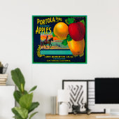 Portola Apple Crateラベル ポスター (ホームオフィス)