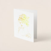 Portrait 1917年のアールヌーボーの女性 箔カード (正面)