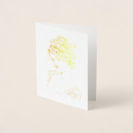 Portrait 1917年のアールヌーボーの女性 箔カード