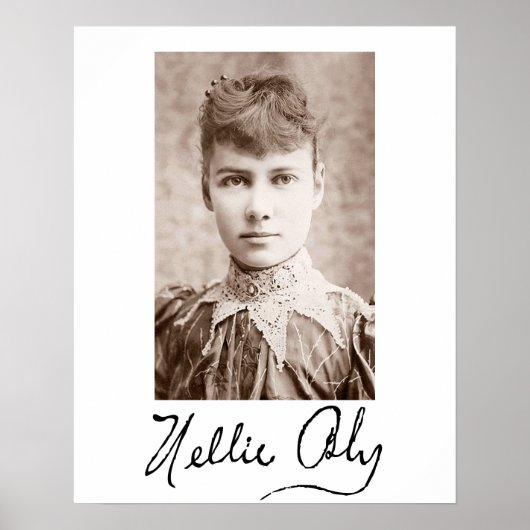 Portrait and signature of Nellie Bly ポスター (正面)