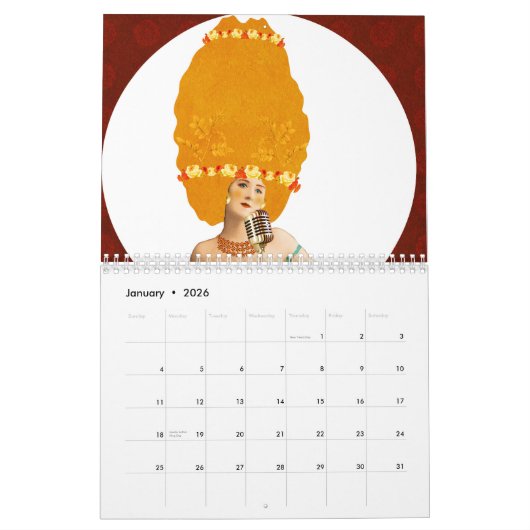 portrait art calendar カレンダー (1月 2026)