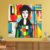 Portrait art moderne キャンバスプリント (インサイチュ (リビング))