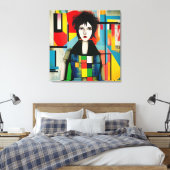 Portrait art moderne キャンバスプリント (インサイチュ (寝室))