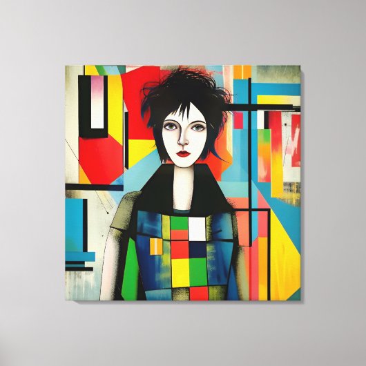 Portrait art moderne キャンバスプリント (正面)