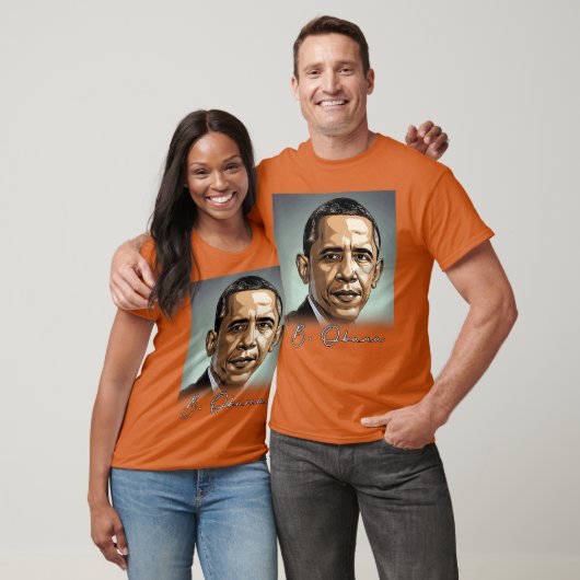 Portrait Barack Obama Patriotic Tシャツ (ユニセックス)