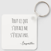 Portrait brumeux en noir et blanc キーホルダー (裏面)