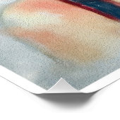 Portrait de femme style aquarelle ポスター (コーナー)