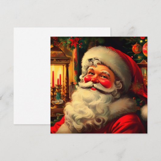 Portrait de Noël du Père Noël シーズンカード (正面/裏面)