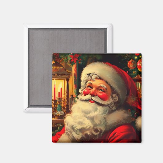 Portrait de Noël du Père Noël マグネット (正面/裏面)