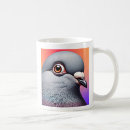 Portrait de pigeon. コーヒーマグカップ