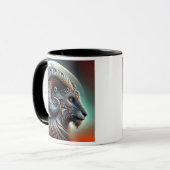 Portrait de profil d'un bélier stylisé. マグカップ (正面左)