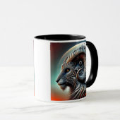 Portrait de profil d'un bélier stylisé. マグカップ (正面右)