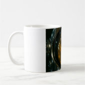 Portrait doré visage femme コーヒーマグカップ (左)