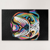 Portrait d'un beau bouldogue ジグソーパズル (横)