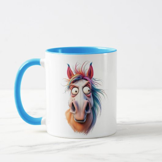 Portrait d'un cheval fou. マグカップ (左)