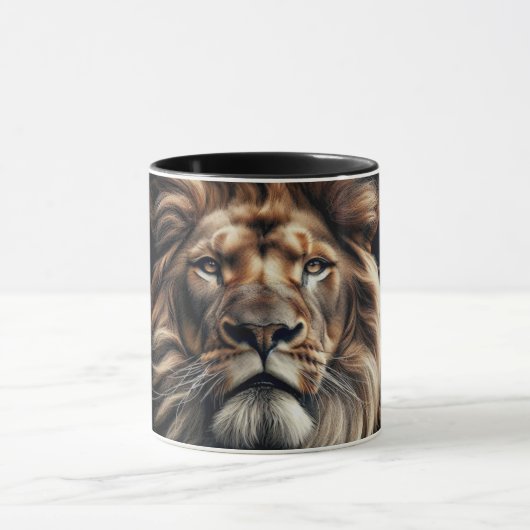 Portrait d'un lion roi de la savane. マグカップ (中央)
