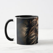 Portrait d'un lion roi de la savane. マグカップ (左)