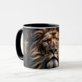 Portrait d'un lion roi de la savane. マグカップ (正面左)