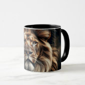 Portrait d'un lion roi de la savane. マグカップ (正面右)