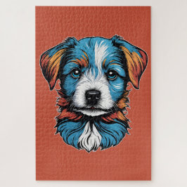 Portrait d'un petit chien bleu ジグソーパズル