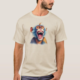 Portrait d'un singe mort de rire. tシャツ