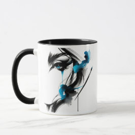 Portrait d'une Femme Au Regard Envoûtant.  マグカップ