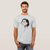Portrait d'une femme style bande dessinée. tシャツ (正面フル)