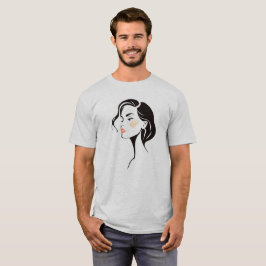 Portrait d'une femme style bande dessinée. tシャツ