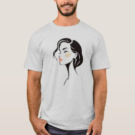 Portrait d'une femme style bande dessinée. tシャツ