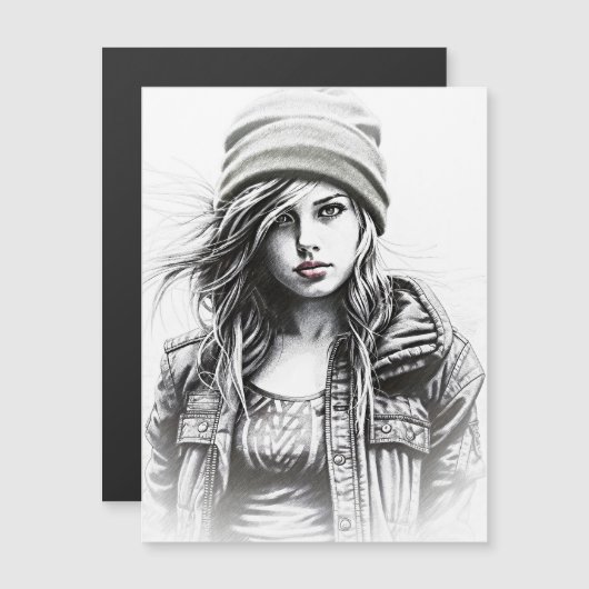 Portrait d'une jeune fille grunge (正面/裏面)