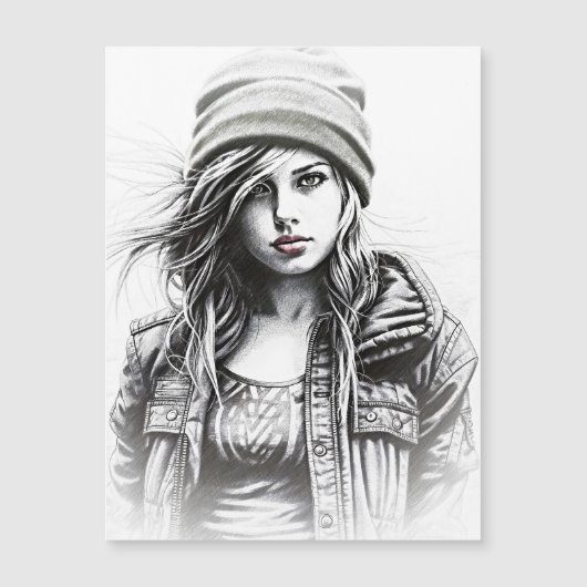 Portrait d'une jeune fille grunge (正面)