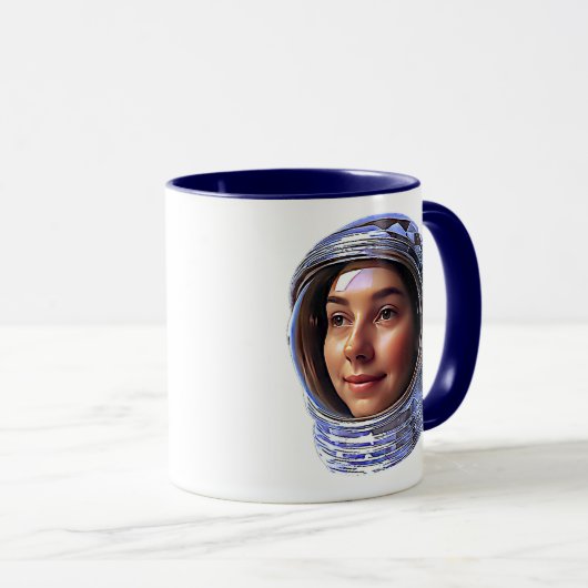 Portrait femme astronaute マグカップ (正面右)